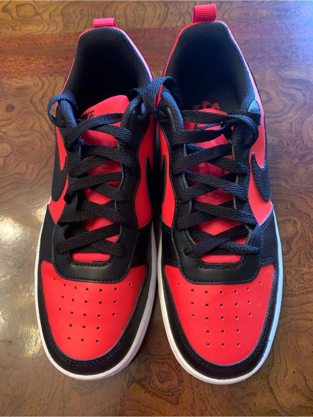 Nike Black and Red Low-Top Sneakers